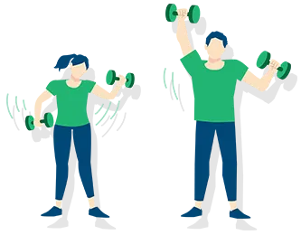 トレーニングする人